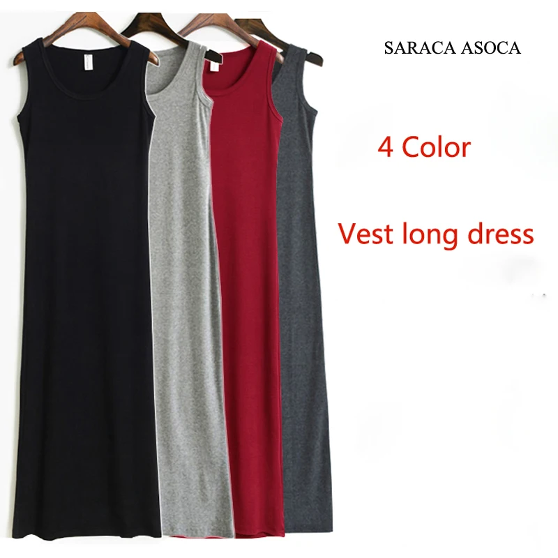 New Arrivla Spring Summer Solid Color Cotton Sleeveless Casual Long Dress Female Slim Hip O-Neck Floor-Length Vest Dress Women's
New Arrivla Spring Summer Solid Color Cotton Sleeveless Casual Long Dress Female Slim Hip O-Neck Floor-Length Vest Dress Women's