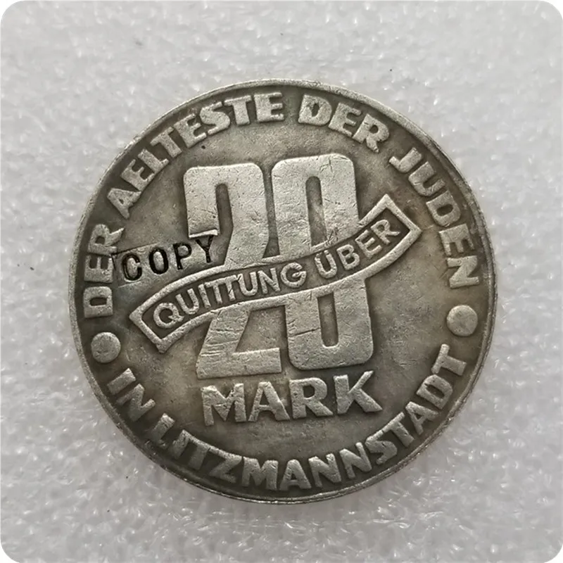 Польша: 20 MARK 1943 GETTO Juden COPY|Безвалютные монеты| |
