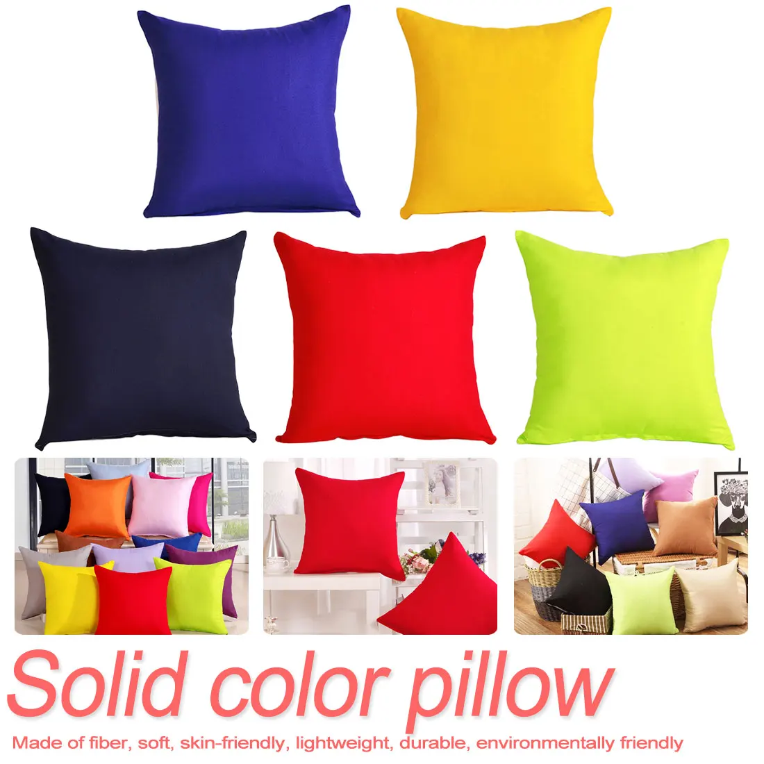 Simple Candy Color Throw Pillow Case For Sofa Solid ColorCover Home Decorative Pillowcase Car SeatCushion Cover
Simple Candy Color Throw Pillow Case For Sofa Solid ColorCover Home Decorative Pillowcase Car SeatCushion Cover