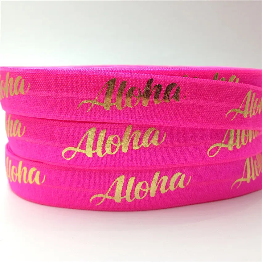 5Yards 16mm Neon Pink Aloha Gold Foil Fold Over Elastic band for sewing accessories DIY Headbands Hair Ties Hair Accessories
5Yards 16mm Neon Pink Aloha Gold Foil Fold Over Elastic band for sewing accessories DIY Headbands Hair Ties Hair Accessories
