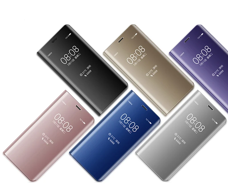 2019 зеркальный Чехол С Откидывающейся Крышкой для Huawei P Smart P20 P10 Mate30 10 20 Lite рro P9 рlus