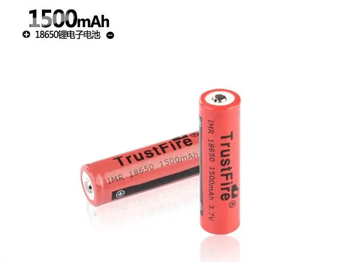 TrustFire IMR 18650 3 7 в 1500 мАч перезаряжаемая батарея литий-ионные батареи светодиодный