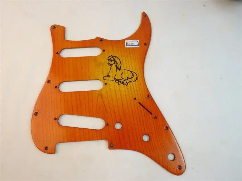 

1pcs solid wood Hand made Ailanthus wood GUITAR SSS Pickguard #2299