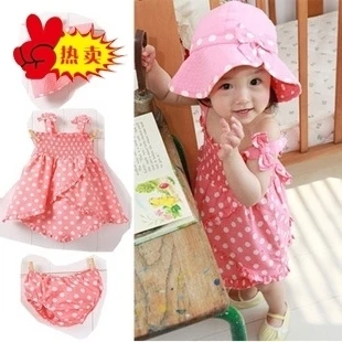 girls dot dress set baby 3pcs set children wears clothing wear :Dress+Hat+Underpant. MOQ 1set
girls dot dress set baby 3pcs set children wears clothing wear :Dress+Hat+Underpant. MOQ 1set