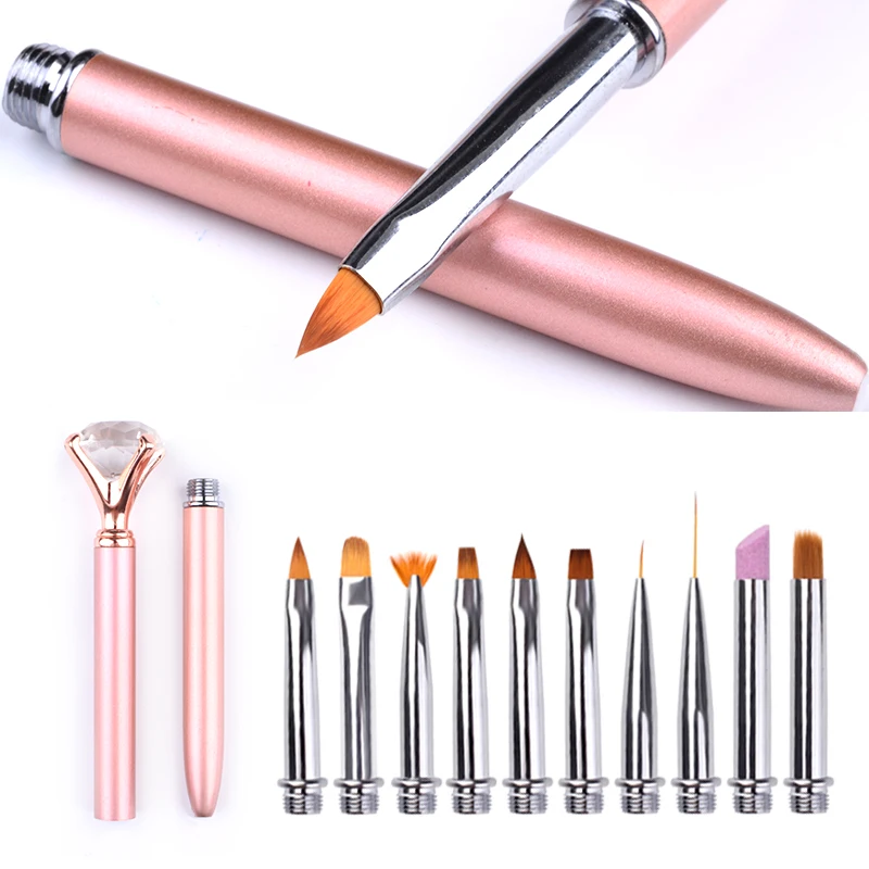 1set Replace Head Metal Nail Art Brush Pens For Drawing Liner 3D Carving Flowers Removing Cuticles Pusher Manicure Accessory
1set Replace Head Metal Nail Art Brush Pens For Drawing Liner 3D Carving Flowers Removing Cuticles Pusher Manicure Accessory