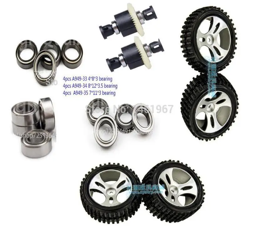 Wltoys A959 A959-B Rc Car 2.4Gh 4WD Off-Road Buggy spare parts 2pair A959-01 tire +A949-B-27 Differential + Upgrade bearing
Wltoys A959 A959-B Rc Car 2.4Gh 4WD Off-Road Buggy spare parts 2pair A959-01 tire +A949-B-27 Differential + Upgrade bearing