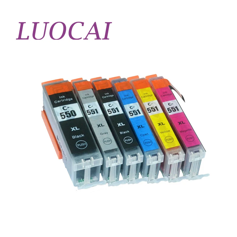 6X LuoCai compatible ink cartridges for canon pgi550 pgi-550 CLI551 CLI-551 MG6350 MG7150 MG7550 IP8750 printers PGI 550 CLI 551
6X LuoCai compatible ink cartridges for canon pgi550 pgi-550 CLI551 CLI-551 MG6350 MG7150 MG7550 IP8750 printers PGI 550 CLI 551