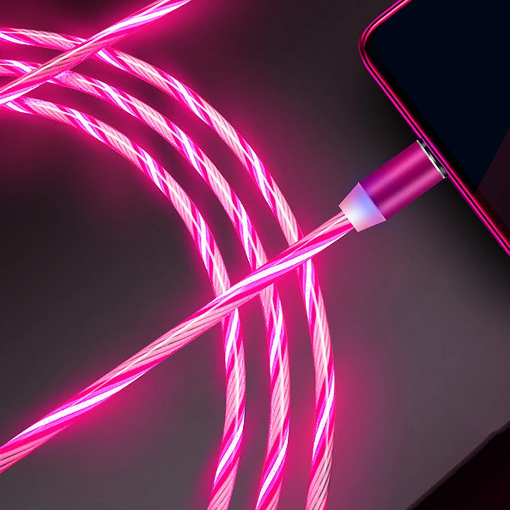 Fbyeg светодиодный магнитный Micro USB кабель для iPhone XR XS Max X Type C кабель|Кабели