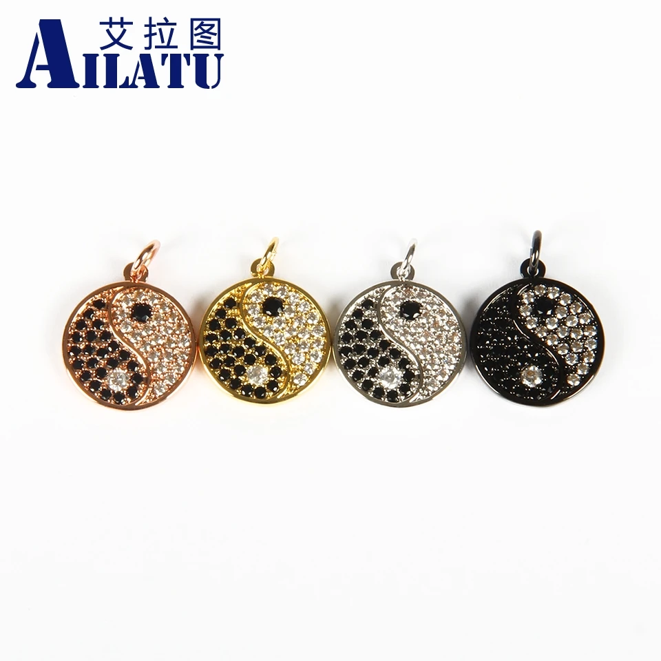 Ailatu 10 Pieces Micro Pave Cubic Zirconia Yin Yang Tai Chi CZ Beads Fit Bracelet & Necklace Jewelry Accessories
Ailatu 10 Pieces Micro Pave Cubic Zirconia Yin Yang Tai Chi CZ Beads Fit Bracelet & Necklace Jewelry Accessories