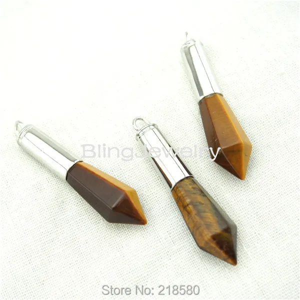 H-SP921 Tiger Eye Bullet Point Spike Pendant with Silver Cap,Healing Stone Pendant
H-SP921 Tiger Eye Bullet Point Spike Pendant with Silver Cap,Healing Stone Pendant