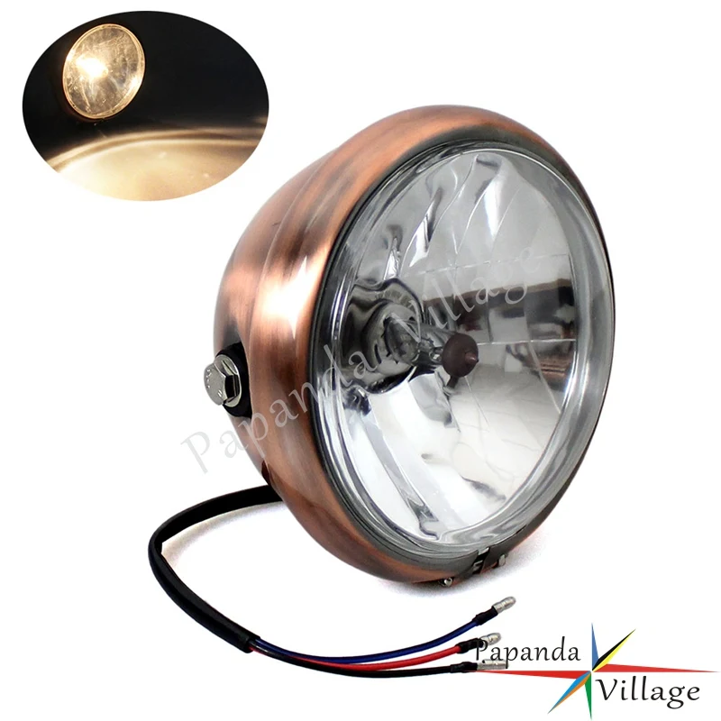 Motorcycle 12V Brown Front Streetfighters Headlight Custom Retro Headlamp for Harley Chopper Cafe Racer
Motorcycle 12V Brown Front Streetfighters Headlight Custom Retro Headlamp for Harley Chopper Cafe Racer