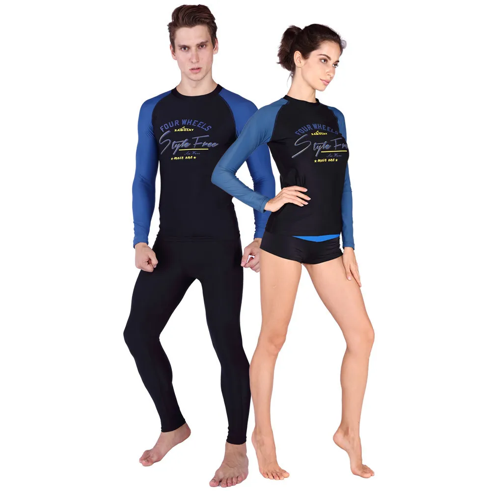 SABOLAY lovers diving suit Lycra high elasticity quick dry Swim Shirts Shorts Style Rash Guards Beach Surfing Sunscreen
SABOLAY lovers diving suit Lycra high elasticity quick dry Swim Shirts Shorts Style Rash Guards Beach Surfing Sunscreen