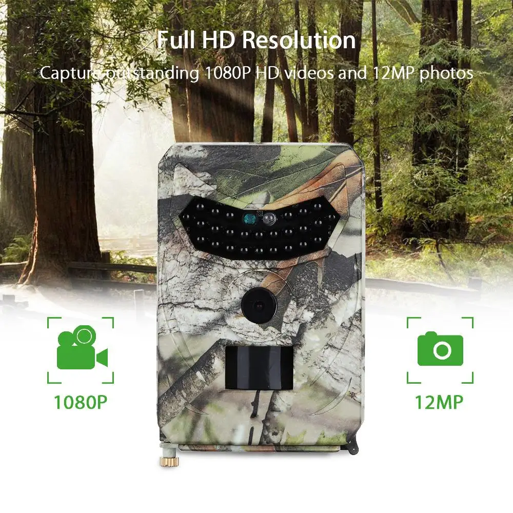 12MP 1080P охотничья камера Chasse с 26 шт. инфракрасным ночным видением для обнаружения