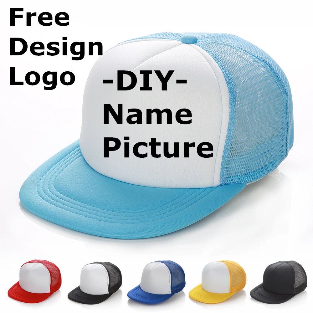 10PCS Free Custom Logo Baseball Cap Kids Personality DIY Design Trucker Hat 100% Polyester Hats Blank Mesh Cap Boys Girl gorras
10PCS Free Custom Logo Baseball Cap Kids Personality DIY Design Trucker Hat 100% Polyester Hats Blank Mesh Cap Boys Girl gorras