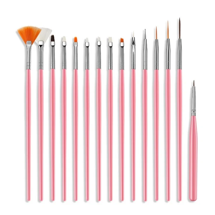 15Pcs Nail Art Brush Liner Dotting Fan Design Acrylic Builder Flat Crystal Painting Drawing Carving Pen UV Gel Manicure Tool Set
15Pcs Nail Art Brush Liner Dotting Fan Design Acrylic Builder Flat Crystal Painting Drawing Carving Pen UV Gel Manicure Tool Set