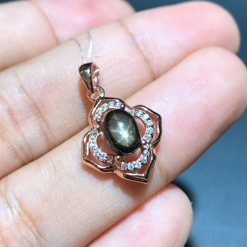Uloveido Natural Star Sapphire Stone Pendant Necklace for Girls, 925 Sterling Silver Gemstone Flower Necklace for Women FN283
Uloveido Natural Star Sapphire Stone Pendant Necklace for Girls, 925 Sterling Silver Gemstone Flower Necklace for Women FN283