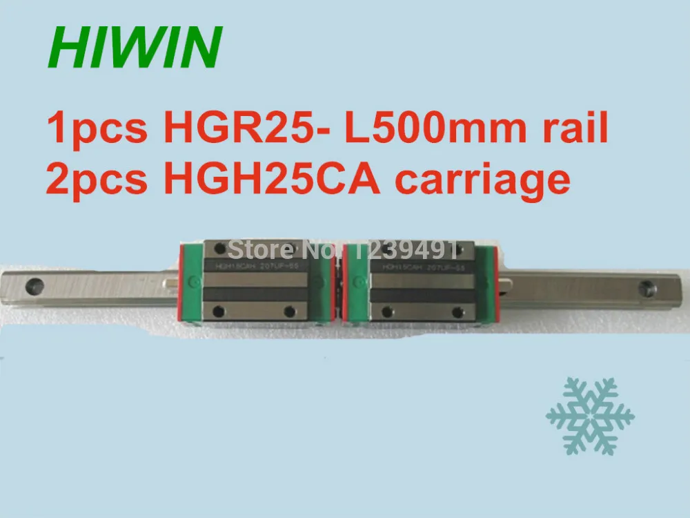 

1pcs HIWIN linear guide HGR25 -L500mm with 2pcs linear carriage HGH25CA CNC parts