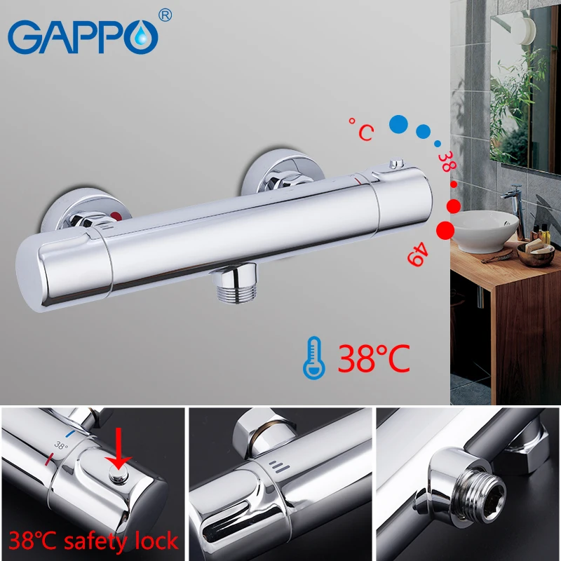 

GAPPO shower system thermostatic shower faucet waterfall Faucets Wall mixer tap bathroom showers thermostat taps