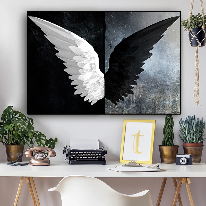 Black and White Powerful Feather Wings Canvas Painting Scandinavian Posters and Prints Nordic Wall Art Picture for Living Room
Black and White Powerful Feather Wings Canvas Painting Scandinavian Posters and Prints Nordic Wall Art Picture for Living Room