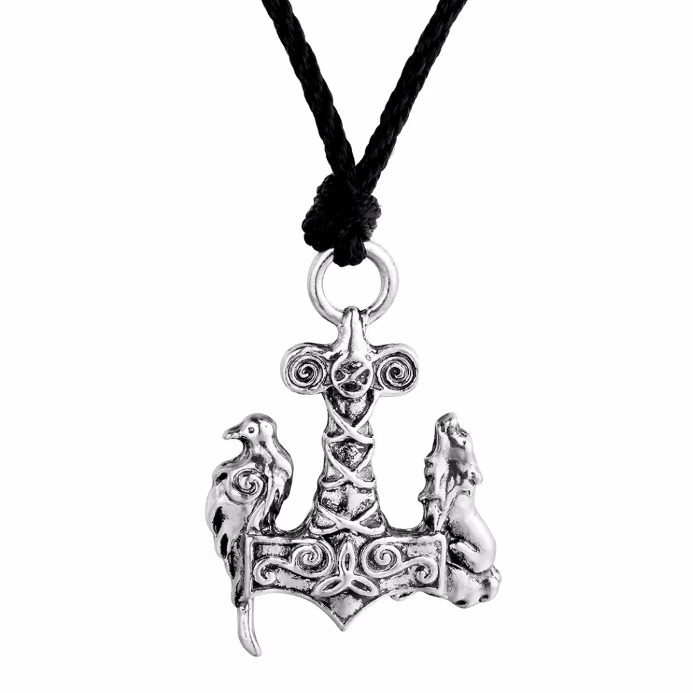 Nostalgia Nordic Thor Hammer Mjolnir Raven And Wolf Amulet Scandinavian Viking Gothic Male Necklace
Nostalgia Nordic Thor Hammer Mjolnir Raven And Wolf Amulet Scandinavian Viking Gothic Male Necklace