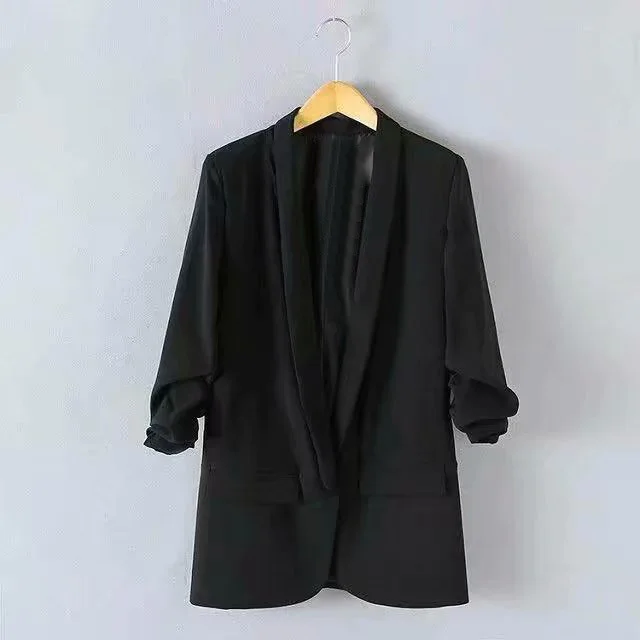 XS--XL New Designed Women Blazers Jackets Wrinkle free Pleated sleeves Long Blazer 5 Colors Autumn Jacket
XS--XL New Designed Women Blazers Jackets Wrinkle free Pleated sleeves Long Blazer 5 Colors Autumn Jacket