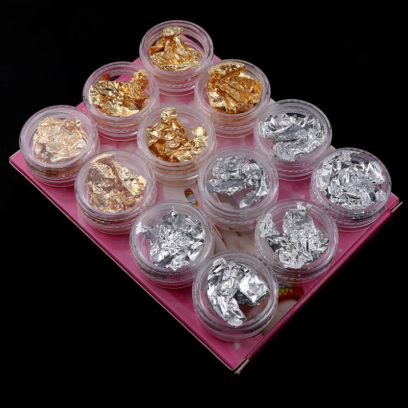 12 Box /Set Gold Silver Irregular Aluminum Foil Paper Glitter DIY UV Resin Epoxy Mold Makeing Jewelry Filling For DIY Jewelry
12 Box /Set Gold Silver Irregular Aluminum Foil Paper Glitter DIY UV Resin Epoxy Mold Makeing Jewelry Filling For DIY Jewelry
