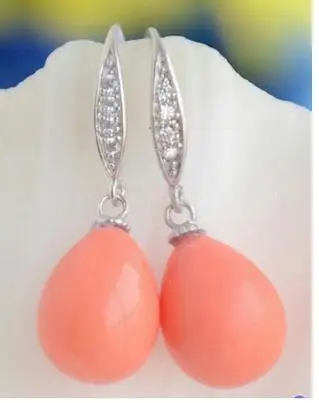 12*14MM PINK CORAL TEARDROP SOUTH SEA SHELL PEARL DANGLE EARRING natural gem/stone/coral/opal EarringsWomen Party,
12*14MM PINK CORAL TEARDROP SOUTH SEA SHELL PEARL DANGLE EARRING natural gem/stone/coral/opal EarringsWomen Party,