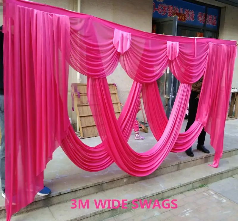 6m wide swags of backdrop valance wedding stylist Party Curtain Celebration Stage Performance Background designs B
6m wide swags of backdrop valance wedding stylist Party Curtain Celebration Stage Performance Background designs B