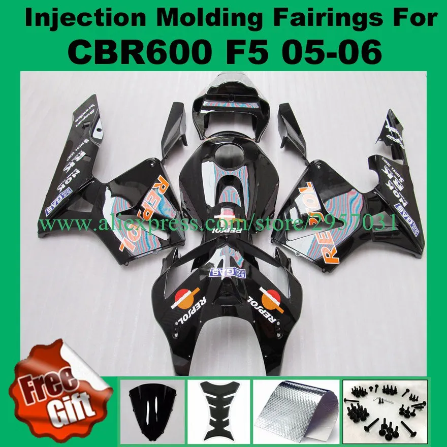 Free screws+gifts Injection mold Fairing kit for HONDA CBR600RR F5 05 06 CBR 600RR 2005 2006 CBR600 Black Fairings set
Free screws+gifts Injection mold Fairing kit for HONDA CBR600RR F5 05 06 CBR 600RR 2005 2006 CBR600 Black Fairings set