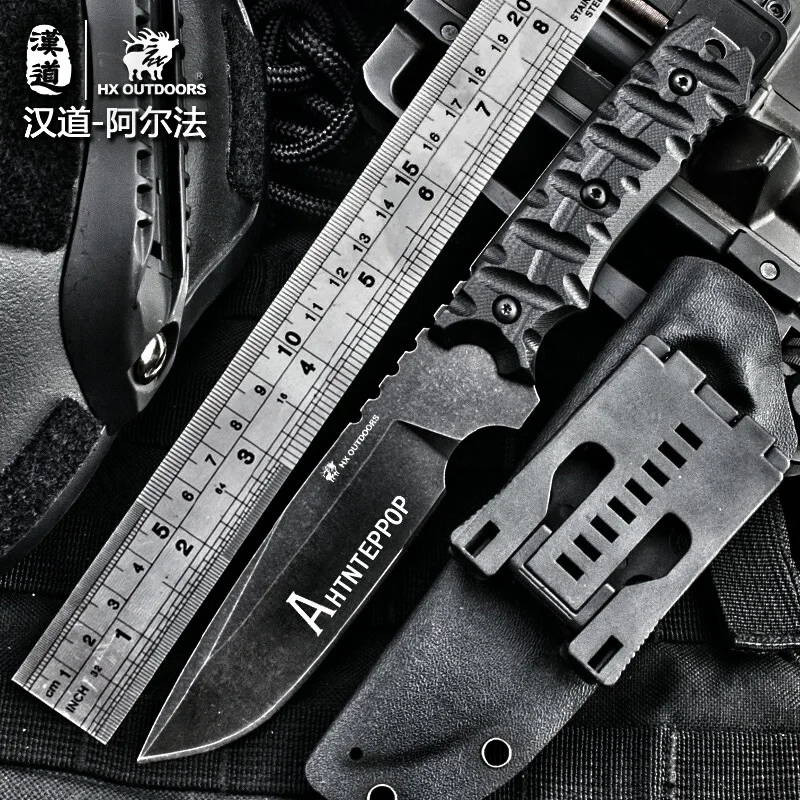 HX OUTDOORS camping knife blade saber tactical fixed knife zero tolerance Hunting survival tools cold steel straight knife
HX OUTDOORS camping knife blade saber tactical fixed knife zero tolerance Hunting survival tools cold steel straight knife