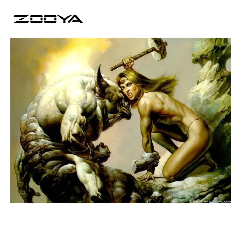 ZOOYA алмазная живопись Полная площадь греческая мифология бриллиантовые наклейки