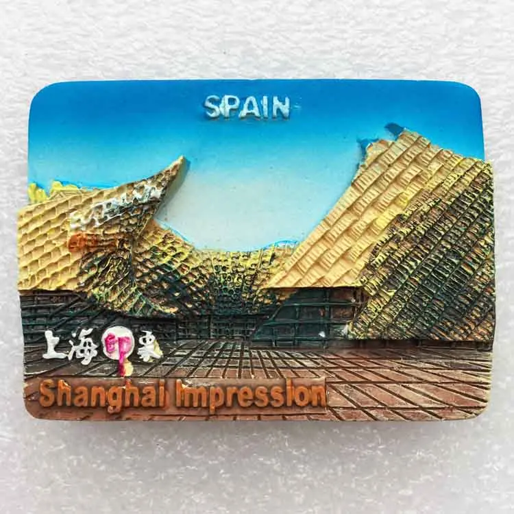 Shanghai tourism commemorative three-dimensional landscape magnetic refrigerator paste Shanghai World Expo Spain Pavilion
Shanghai tourism commemorative three-dimensional landscape magnetic refrigerator paste Shanghai World Expo Spain Pavilion