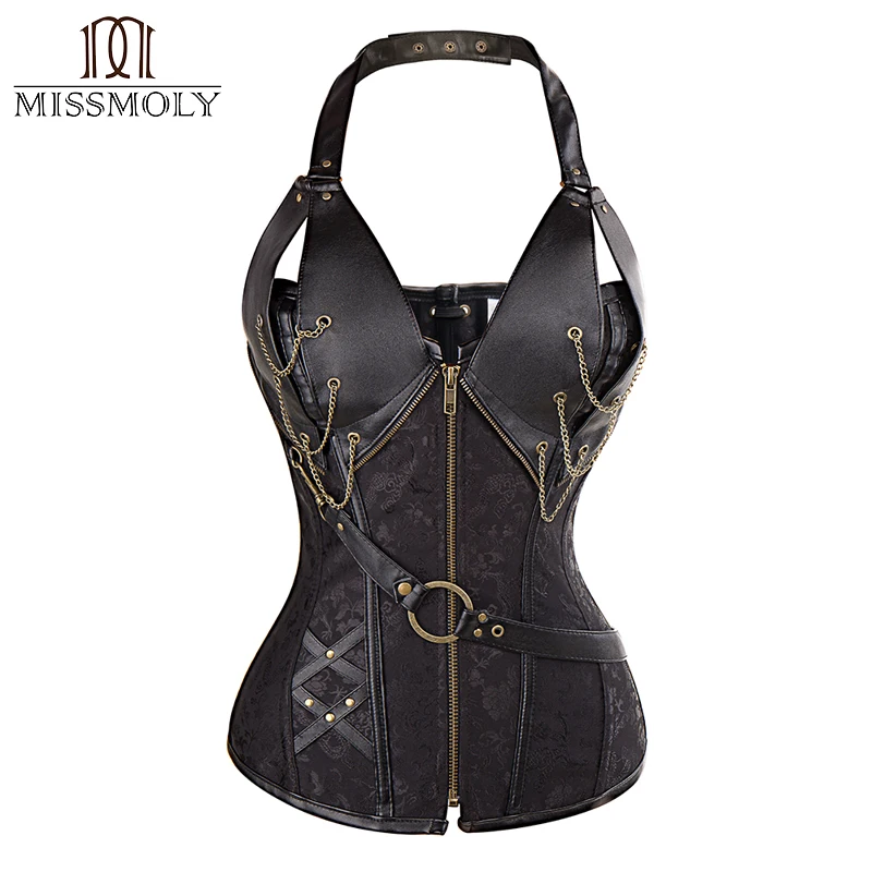 Sexy Women Lingerie Intimates Waist Training Fashionable Corsets and Bustier Tanks Zipper Steampunk Party Costumes
Sexy Women Lingerie Intimates Waist Training Fashionable Corsets and Bustier Tanks Zipper Steampunk Party Costumes