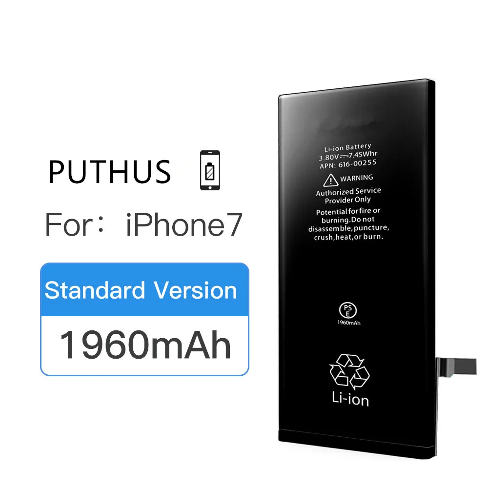 1960 мАч Новая батарея телефона для iPhone 7 Высокая емкость сменные батареи с