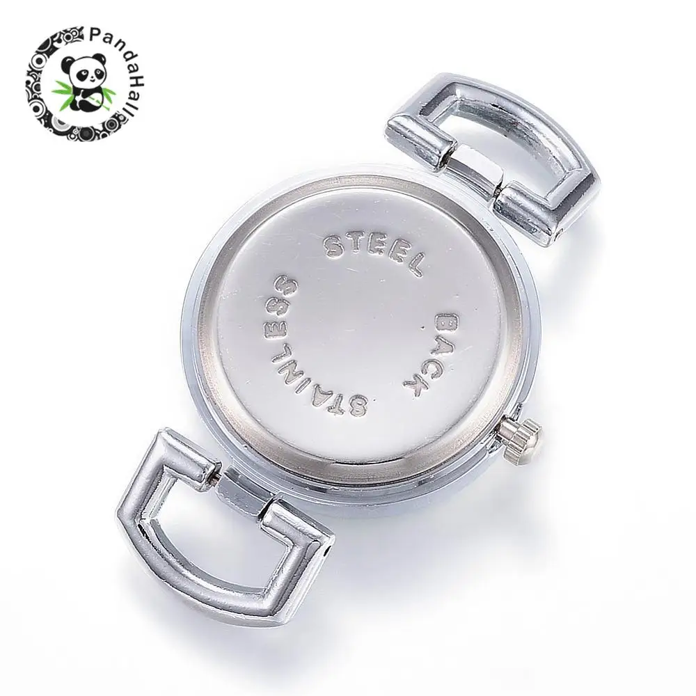 10pcs Flat Round Alloy Watch Head Watch Components, Platinum, Size: about 29mm wide, 49mm long, 9mm thick, hole: 10x5.5mm.
10pcs Flat Round Alloy Watch Head Watch Components, Platinum, Size: about 29mm wide, 49mm long, 9mm thick, hole: 10x5.5mm.