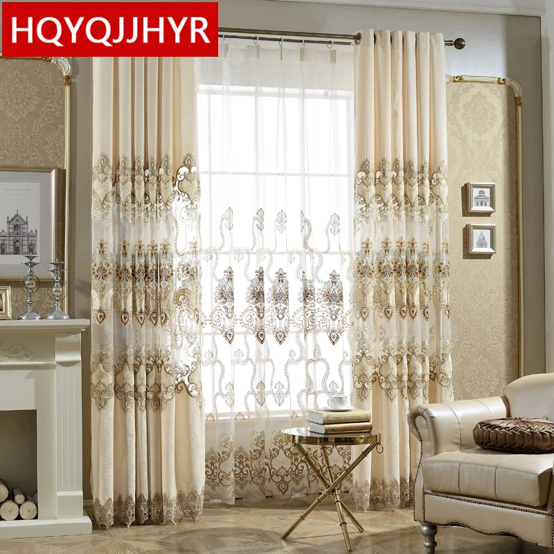 European royal classic embroidery Curtains for Living Room with high-end custom Voile Curtain for Bedroom/Kitchen windows
European royal classic embroidery Curtains for Living Room with high-end custom Voile Curtain for Bedroom/Kitchen windows