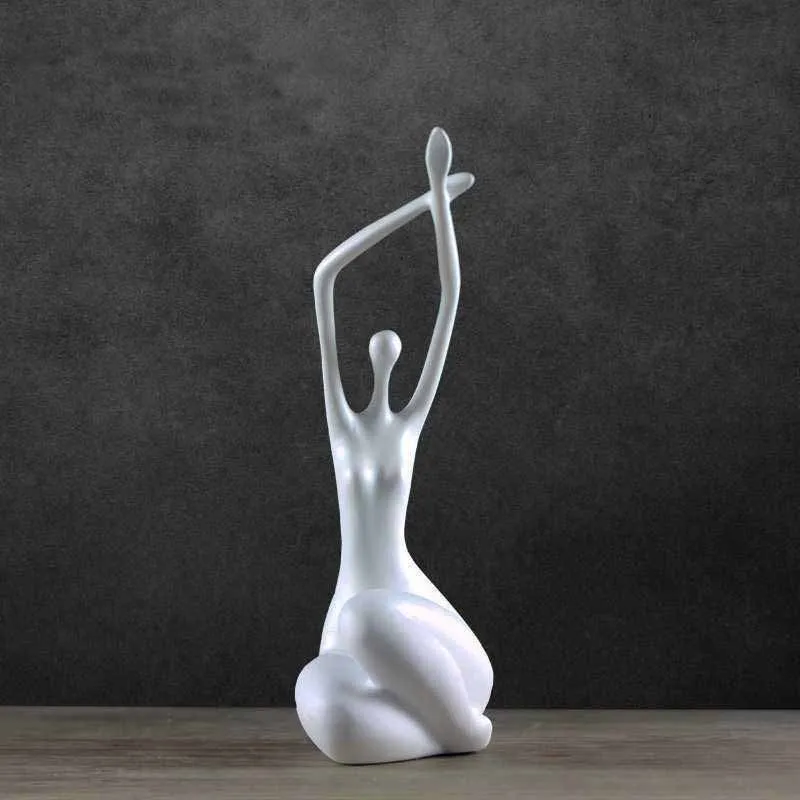 

BAO GUANG TA Modern Simple Yoga Figurine Nude Woman Statue Nude Woman Sculpture Resin Art&Craft Home Decoration Accessorie R1166