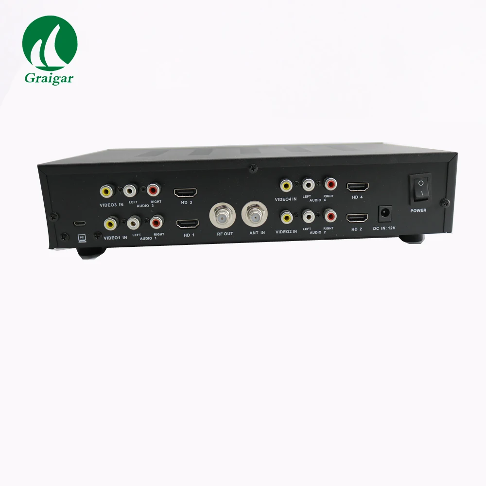 SATLINK WS-7990 четыре маршрута HD COFDM модулятор DVB-T AV FULL 1080p WS7990 цифровой RF с быстрой