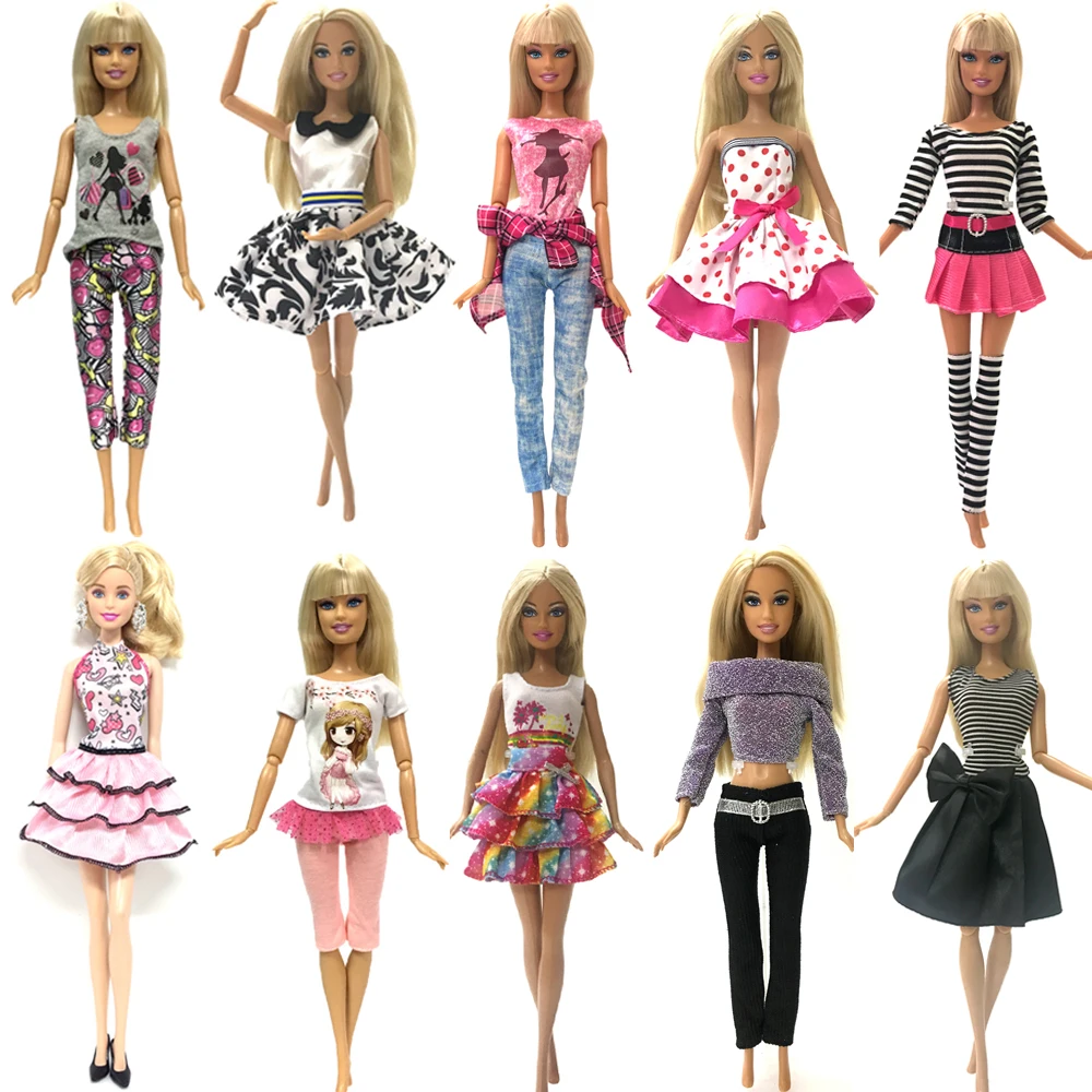 NK 10 Pcs /Set Newest Fashion Doll Dress Best Design Casual Party Outfit For Barbie Doll Accessories Gift Baby Toy
NK 10 Pcs /Set Newest Fashion Doll Dress Best Design Casual Party Outfit For Barbie Doll Accessories Gift Baby Toy