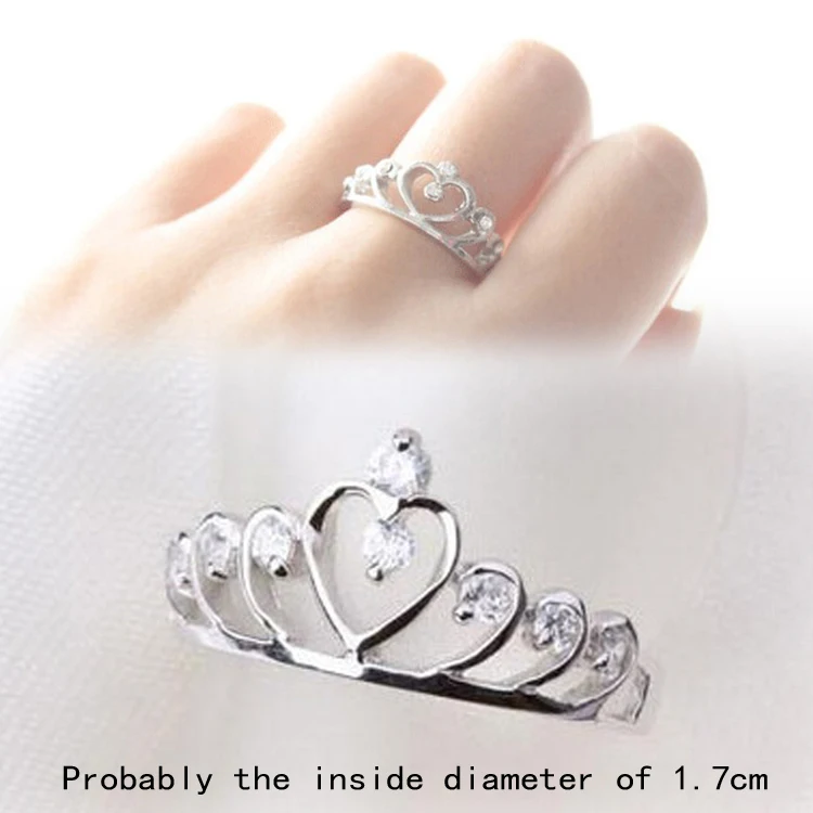 Модное женское кольцо в форме сердца с инкрустацией стразы золотого и