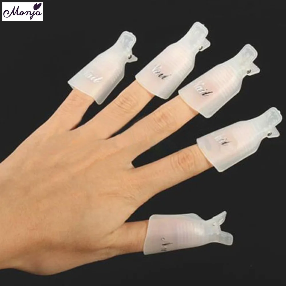 10pcs /set Nail Art Soak Off Clip Remover Tool Reusable Gel Varnish Acrylic Tips Easy Cleaning Removal Finger Cap
10pcs /set Nail Art Soak Off Clip Remover Tool Reusable Gel Varnish Acrylic Tips Easy Cleaning Removal Finger Cap
