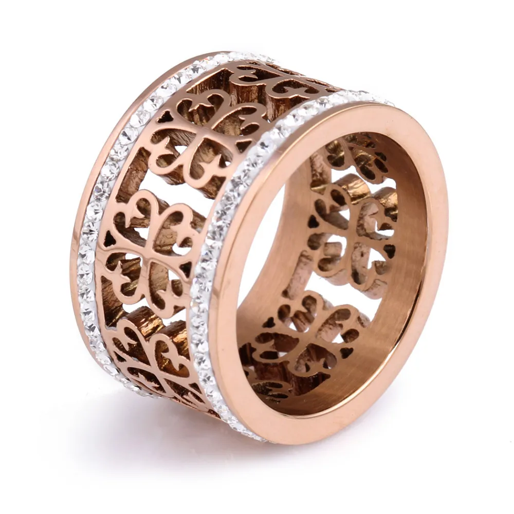 MONLA flower Vintage Wedding Rings For Women Rose Gold Color Stainless Steel 2 Row Zircon Crystal Ring
MONLA flower Vintage Wedding Rings For Women Rose Gold Color Stainless Steel 2 Row Zircon Crystal Ring