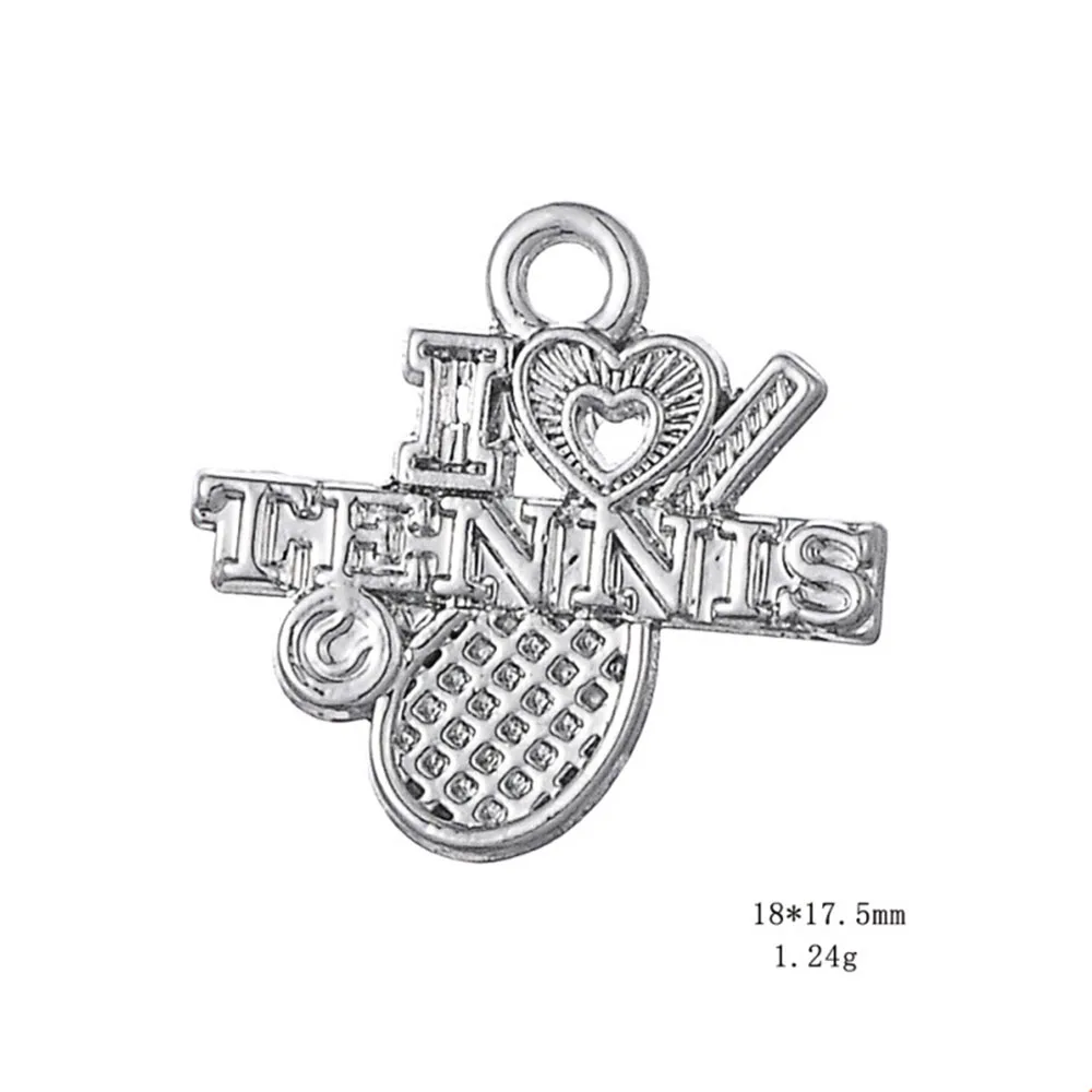 Yamily Tennis Charms 12pcs--18 x 17,5mm Antique Silver Tone I love Tennis charms pendant for diy jewelry making
Yamily Tennis Charms 12pcs--18 x 17,5mm Antique Silver Tone I love Tennis charms pendant for diy jewelry making