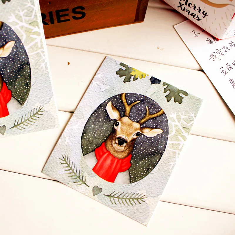 10pcs Christmas Small Deer Design Greeting Cards Gift Message Card New Year Postcard DIY Blank Handwritten Decoration Card 10*8
10pcs Christmas Small Deer Design Greeting Cards Gift Message Card New Year Postcard DIY Blank Handwritten Decoration Card 10*8