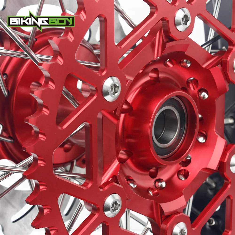BIKINGBOY 17" Front Rear Wheels Rims Hubs Discs Bracket Sprocket Set For Honda CRF 250 450 R CRF450R CRF450R 2015 2016 2017
BIKINGBOY 17" Front Rear Wheels Rims Hubs Discs Bracket Sprocket Set For Honda CRF 250 450 R CRF450R CRF450R 2015 2016 2017