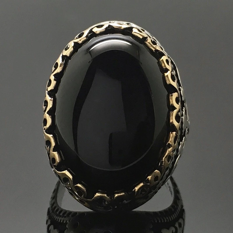Vintage Large Oval Black Stone Ring For Men Women Wedding Party Jewelry Retro Pattern Rings Bague Femme Masculine Anillos B4Q940
Vintage Large Oval Black Stone Ring For Men Women Wedding Party Jewelry Retro Pattern Rings Bague Femme Masculine Anillos B4Q940