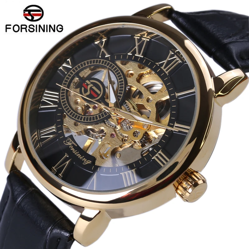 Forsining 3d Logo Design Hollow Engraving Black Gold Case Leather Skeleton Mechanical Watches Heren Horloge Men Luxury Brand
Forsining 3d Logo Design Hollow Engraving Black Gold Case Leather Skeleton Mechanical Watches Heren Horloge Men Luxury Brand
