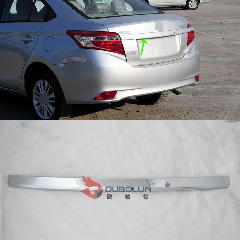 Car Accessories Exterior ABS Chrome Rear Tail Trunk Lid Molding Cover Trim For Toyota Vios/Yaris Sedan 2014 Car-styling
Car Accessories Exterior ABS Chrome Rear Tail Trunk Lid Molding Cover Trim For Toyota Vios/Yaris Sedan 2014 Car-styling