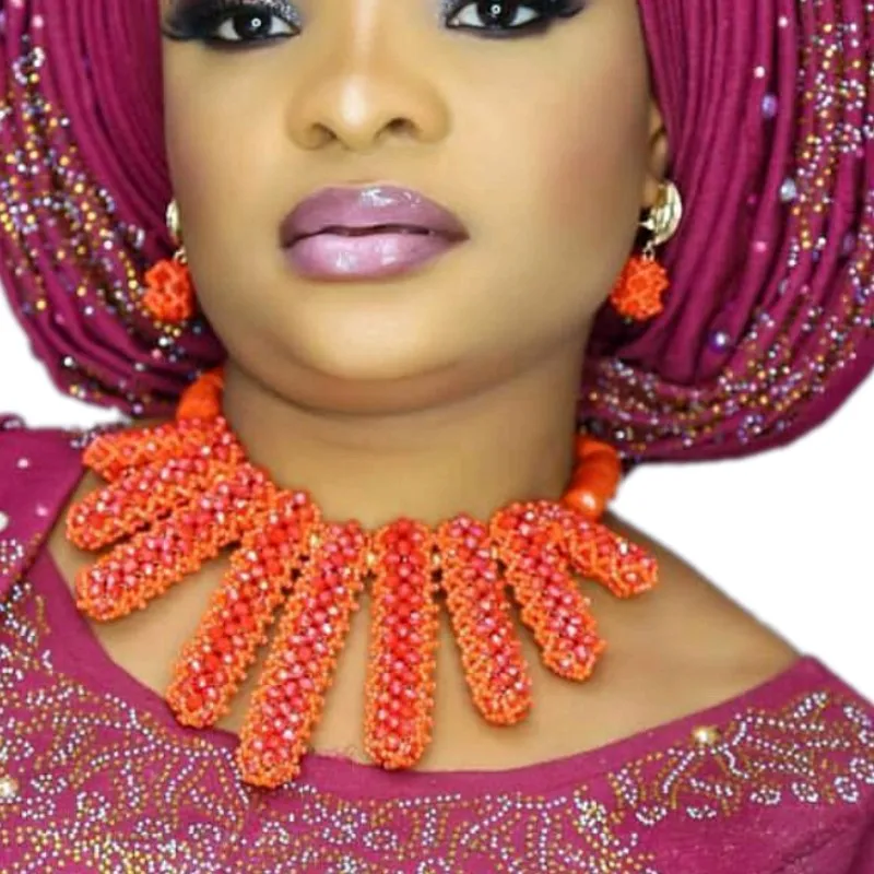 Dudo Store Jewellery Set bride Coral Color Ladies African Necklace Bracelet and Earrings Set For Nigerian Wedding Paty Women
Dudo Store Jewellery Set bride Coral Color Ladies African Necklace Bracelet and Earrings Set For Nigerian Wedding Paty Women