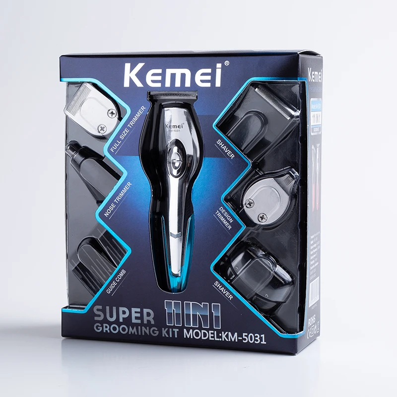 Триммер для волос kemei 6 в 1 Мужская машинка стрижки электробритва триммер бороды